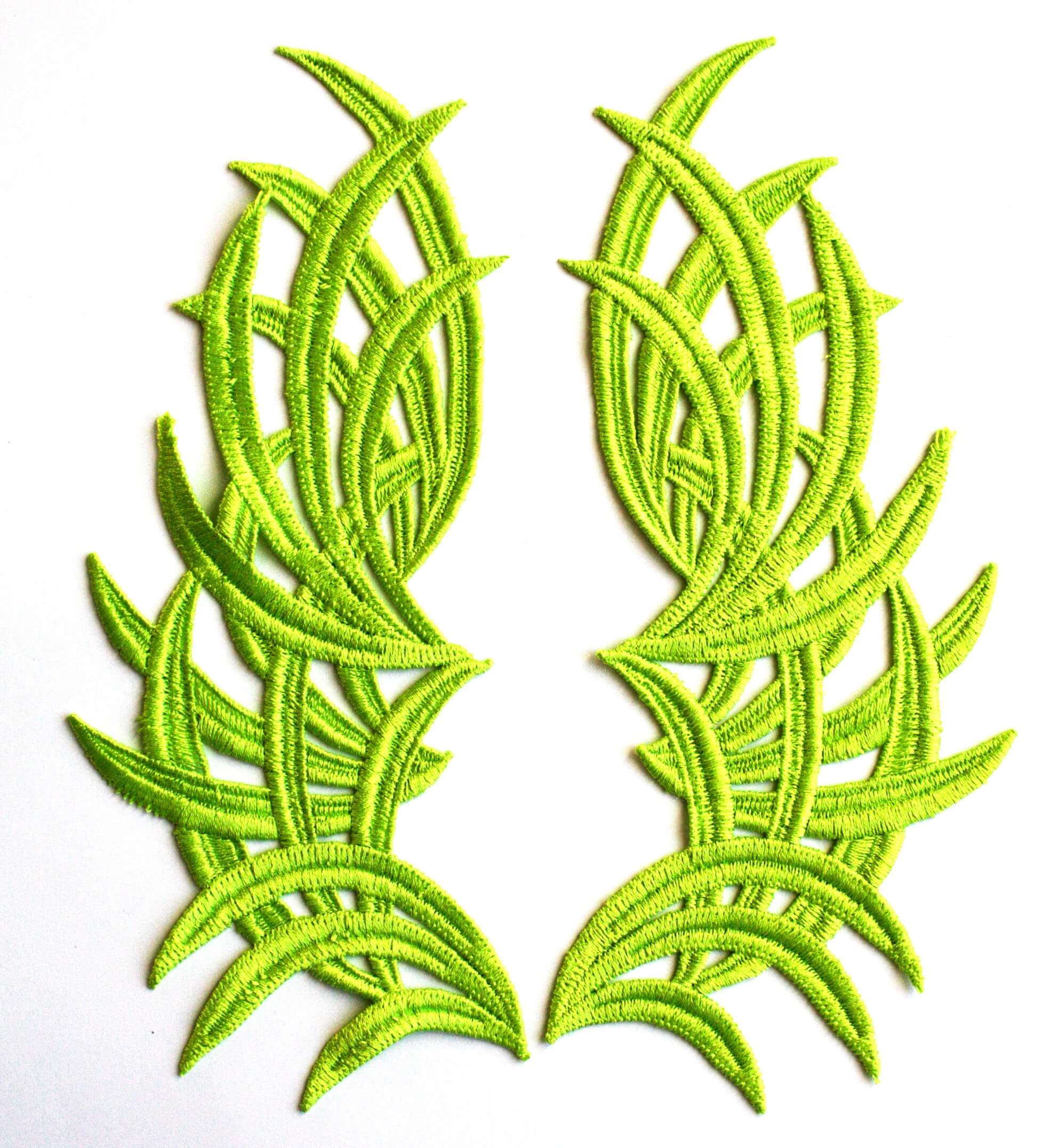 Мереживний лейс(2шт) Green Neon 23х10см